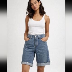 Rag & Bone Rosa Mid-Rise Walking Jean Shorts Size 25